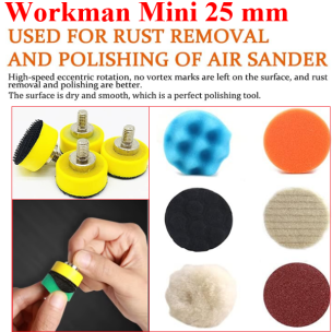 Опорна тарілка на липучці Workman Mini 25мм для гравера (M6)