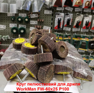 Круг пелюстковий для дриля WorkMan FW-60х25 P100