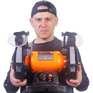 Точильний верстат WorkMan TLG200VL з регулятором обертів, 200 мм