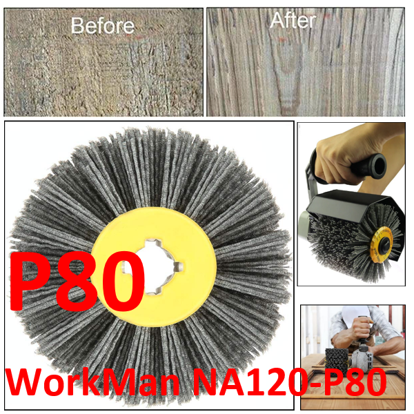 Щітка абразивна для браширування WorkMan NA120-P80