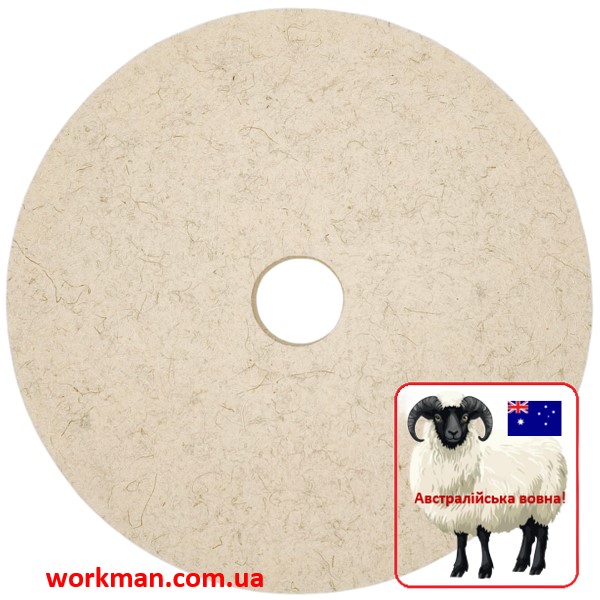 Войлочный круг для точила WorkMan Felt 200х20х32 мм