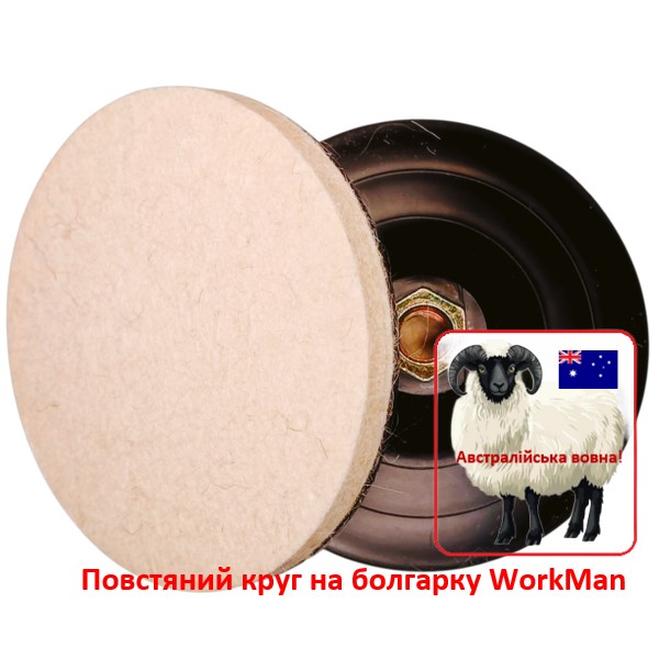 Войлочный круг на болгарку М14 WorkMan 125х10