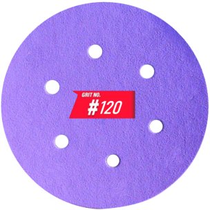 Шліфувальний круг WorkMan Ceramic керамічне зерно P120 (150 мм, 6 отв.)