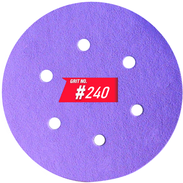 Шліфувальний круг WorkMan Ceramic керамічне зерно P240 (150 мм, 6 отв.)