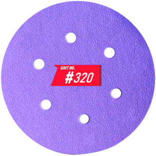 Шлифовальный круг WorkMan Ceramic керамическое зерно P320 (150 мм, 6 отв.)
