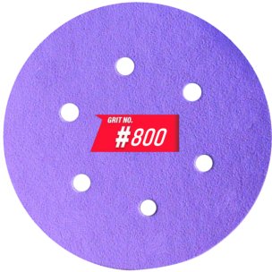 Шлифовальный круг WorkMan Ceramic керамическое зерно P800 (150 мм, 6 отв.)