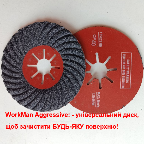 Зачисний фібровий круг WorkMan Aggressive P40